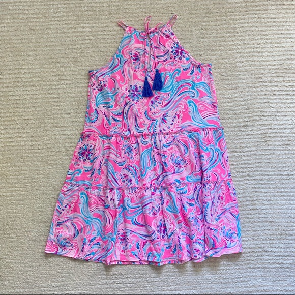 NWT Lilly Pulitzer Evelyn dress in Prosecco Pink Don’t be Jelly - Picture 13 of 14